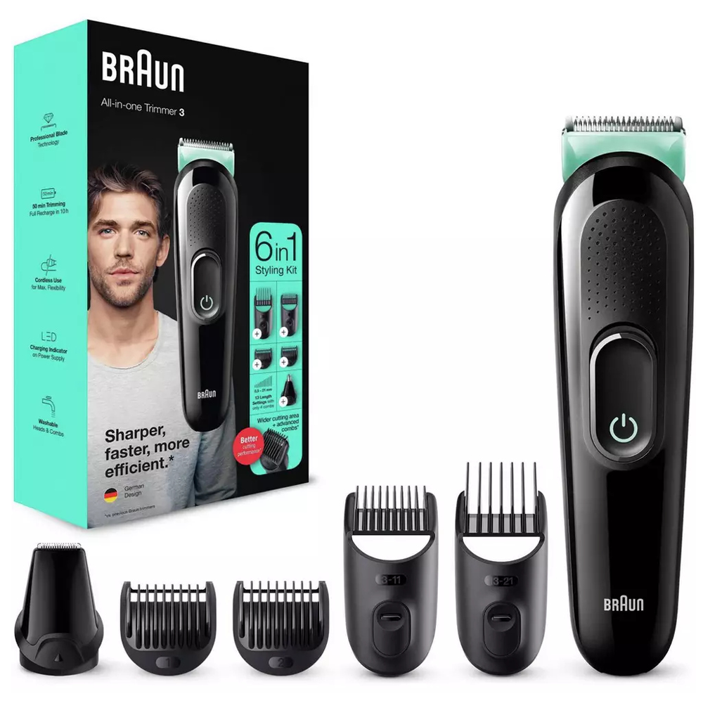 Braun 6in1 Beard Trimmer And Hair Clipper MGK 3021/3221 -  gamegalleryuk